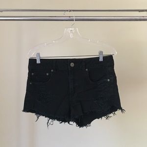 AE High-rise stretched fit distressed shorts